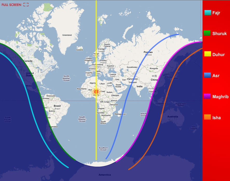 Prayer Time Map